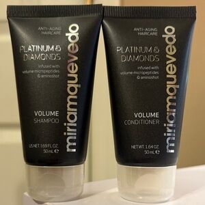 NEW Set Of 2 Miriam Quevedo Volume Shampoo Platinum & Diamonds Anti-Aging
